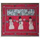 festive Christmas Snowman quilt