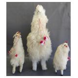 handmade Peruvian alpaca fur llama figurines