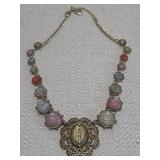 Betsey Johnson Blue and Green Bohemian Necklace