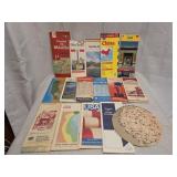 vintage road maps, travel guides, etc