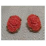vintage-style pair of clip on earrings