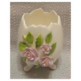 Vintage Georgian Fine Bone China Egg Vase