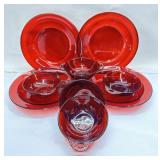 Red Berry Bowls and Arcoroc Red Bowls
