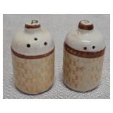 Vintage Ceramic Basket Weave Salt & Pepper