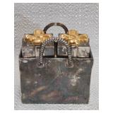 vtg Godinger silver-plated gift bag salt & pepper