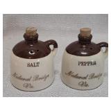 vintage ceramic 'Little Brown Jug' salt & pepper