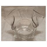 Duncan Miller Handkerchief Rim Glass Bowl-chipped