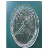 Clear Crystal relish dish
