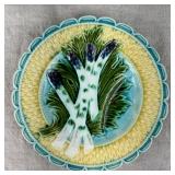 1800's French Majolica Asparagus Plate