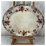 Antique English Chinoiserie Ironstone Platter 18.5