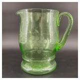 Antique Anchor Hocking Uranium Glass Pitcher