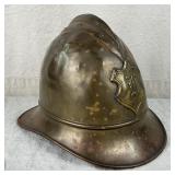 Antique German Brass Fireman's Helmet