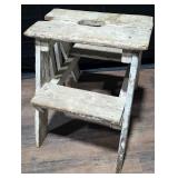 Vintage Chippy Paint Double Sided Step Stool