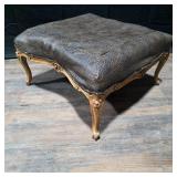 Antique Louis XV Rococo Chaise Ottoman