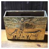 Brass Hunt Scene magazine Holder