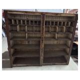 Large Antique Pigeon Hole Cubby Shelving Unit