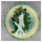1800's French Majolica Asparagus Plate