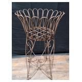 Vintage Wrought Iron Queen Plant Stand
