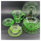 Collection Of Vintage Uranium Glass