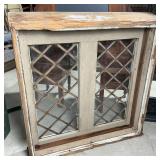 Antique Leaded Glass Casement Windows In Frame