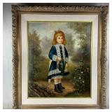 Girl With Watering Can Oil On Canvas After Renoir