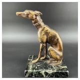 Art Deco Bronze Whippet By Alexandre Ouline
