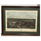 Antique Royal Hunt Hand Colored Engraving