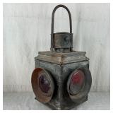 Antique RailRoad Kerosene Signal Lantern