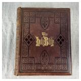 Antique Leather Holy Bible c. 1877