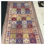 Vintage Handwoven Wool Iranian Baktiari Carpet