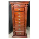 Antique Style Powell Cherry Jewelry Armoire