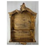 Antique Gilded Gesso & Wood Florentine Shelf