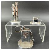 Vintage Gas Pump, Trench & Mini Lift Arm Lighters