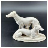 Antique Parian Ware Bisque Whippets