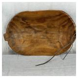 Antique Hand Hewn Dough Cutting Bowl