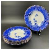 Antique Flow Blue Soup Bowls