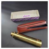 Vintage Jason Brass Telescope In Original Box