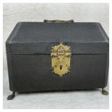 Victorian Shagreen Tea Caddy With Velvet Lining