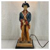 Vintage Revolutionary Minute Man Lamp