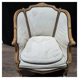 Antique Louis XV Bergere Salon Armchair