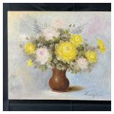 Vintage Floral Still Life On Canvas