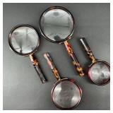 Bakelite Tortoiseshell Magnifying Glass Set