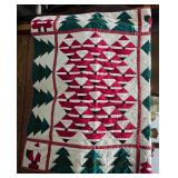 Vintage Christmas Tree & Santa Lap Quilt