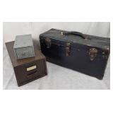 Vintage Bell System Tool Box & File Boxes