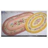 Pair Of Vintage Hook Rugs