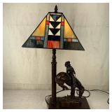 Vintage Remington Bronze The Outlaw Lamp