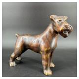 Antique Bronze Schnauzer Sculpture