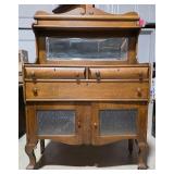 Antique Oak Sideboard With Mirror