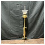 Victorian Brass Piano Oil Floor Lamp