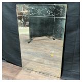 Antique Etched Glass Beveled Mirror